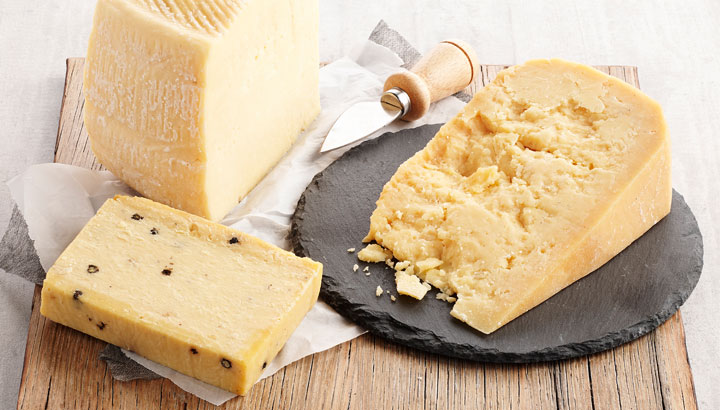 Selection of hard cheeses